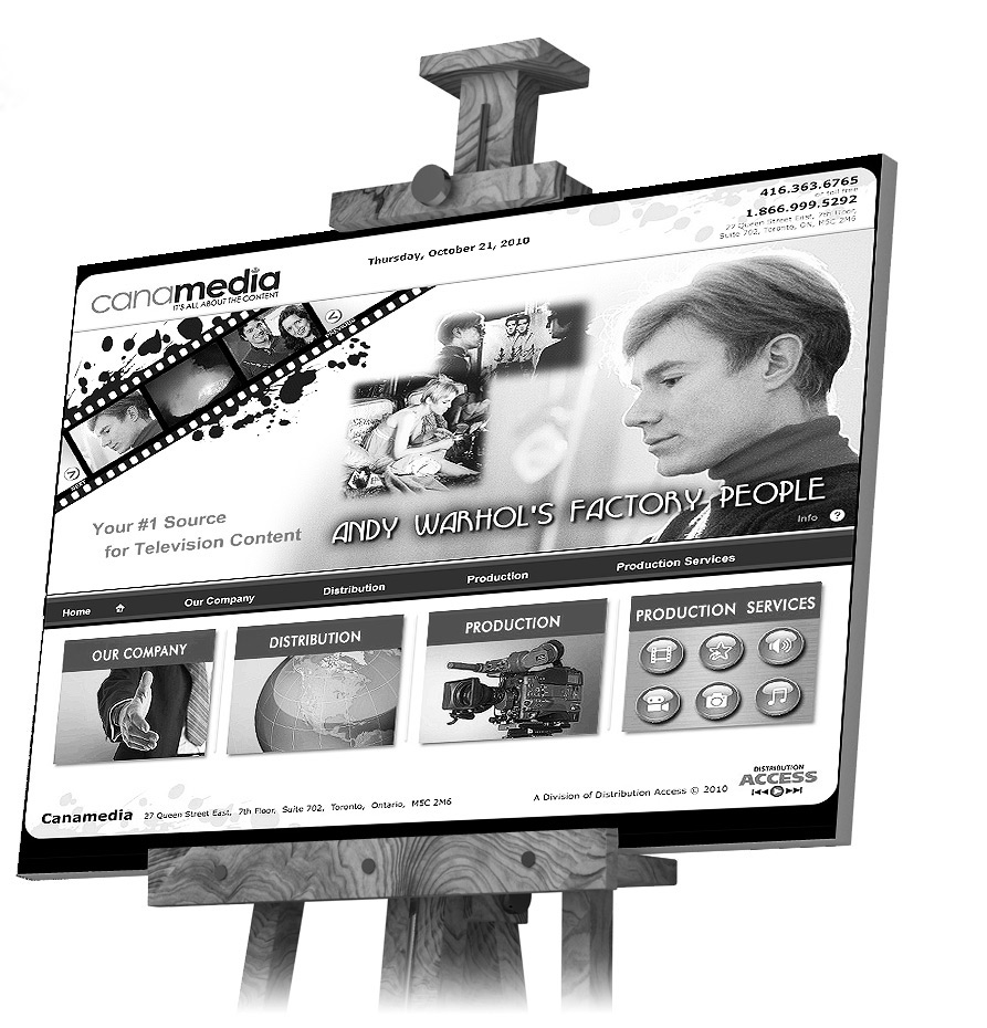 Canamedia Television Distribution Website Development
